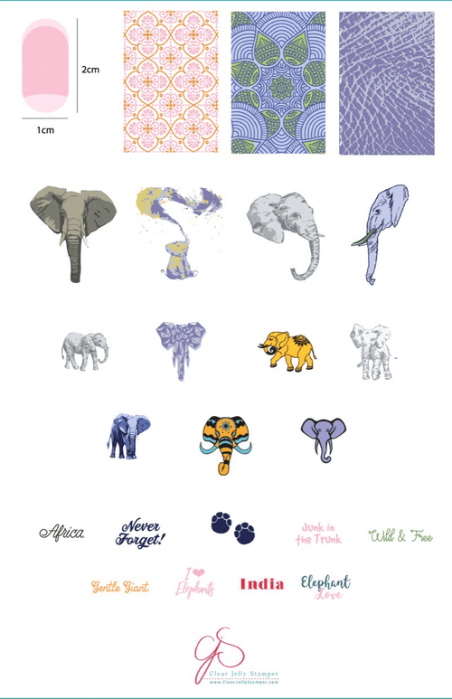 CJS-LC-44 Everything Elephant - Ongles Elaine Lemay 