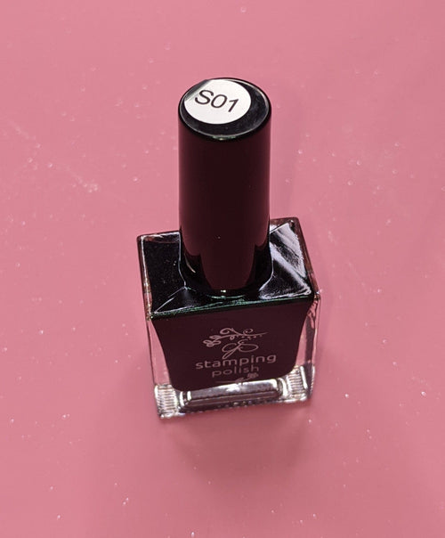 Vernis à stamping sticky Noir 10ml - Ongles Elaine Lemay 