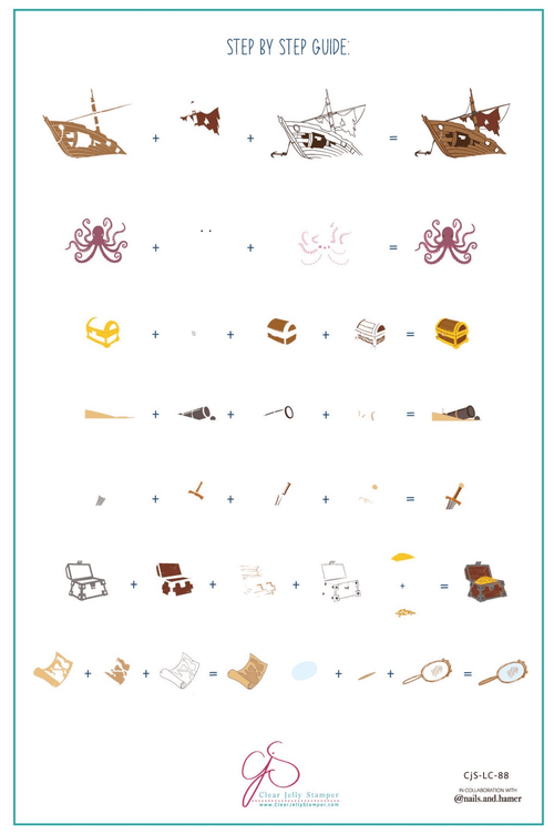 CJS-LC-88 Sunken Treasure - Ongles Elaine Lemay 