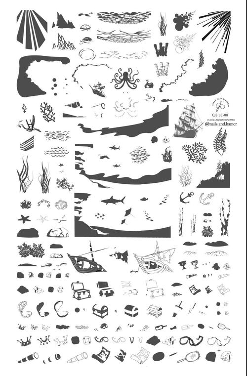 CJS-LC-88 Sunken Treasure - Ongles Elaine Lemay 