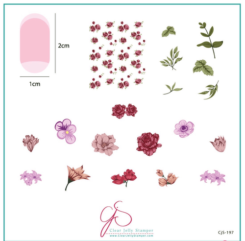 CJS-197 Itty Bitty Blooms - Ongles Elaine Lemay 