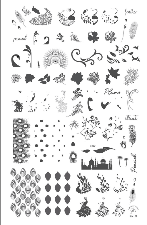 CJS-126 Strut your Tail Feathers - Ongles Elaine Lemay 