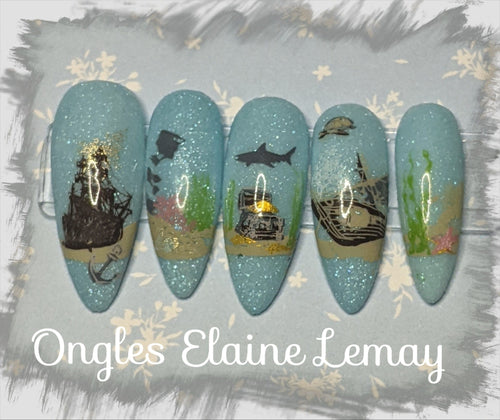 CJS-LC-88 Sunken Treasure - Ongles Elaine Lemay 