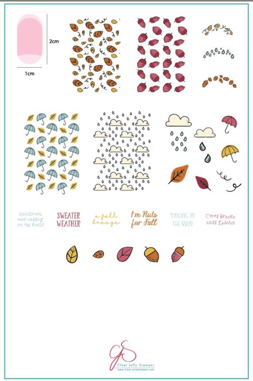 CJS-131 Fallpaper Singing in the Rain - Ongles Elaine Lemay 