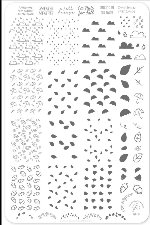 CJS-131 Fallpaper Singing in the Rain - Ongles Elaine Lemay 