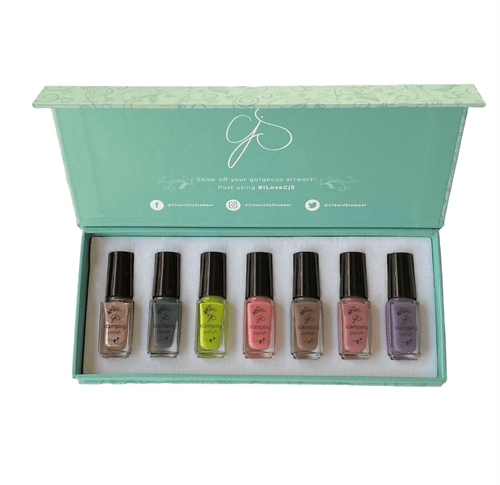 Kit vernis à Stamping Flora 7 vernis - Ongles Elaine Lemay 