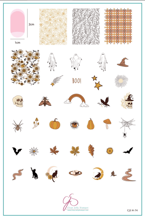 CJS-H-74 Boho Halloween - Ongles Elaine Lemay 