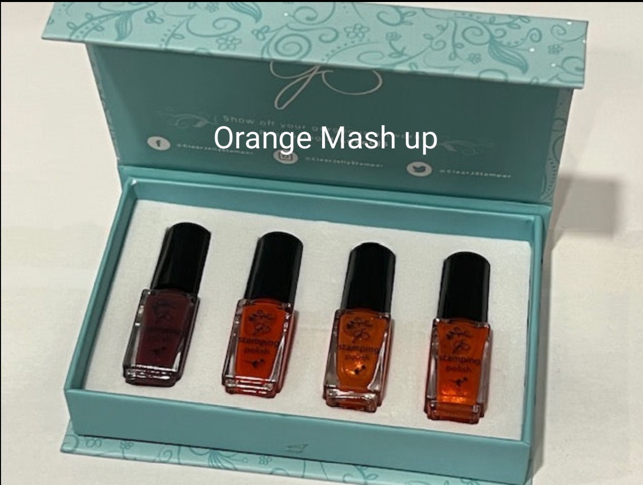 Kit vernis à stamping Orange Mash Up (4vernis)