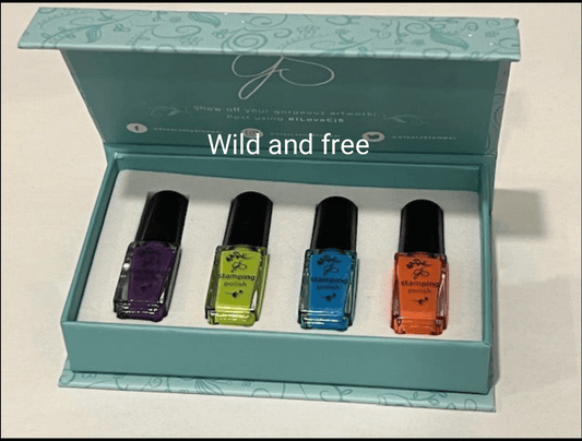 Kit vernis à stamping Wild & Free (4 couleurs)