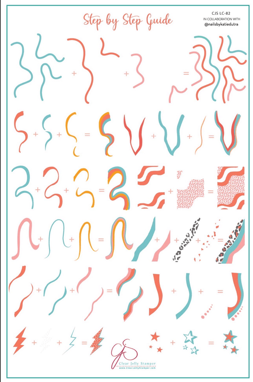 CJS-LC-82 Funky Swirls - Ongles Elaine Lemay 