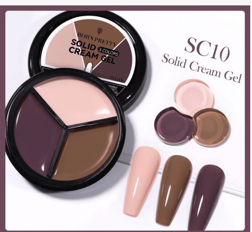 Solid cream gel 3 couleurs #10 - Ongles Elaine Lemay 