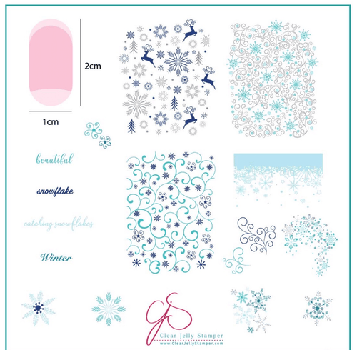 CJS-180 Catching Snowflakes - Ongles Elaine Lemay 