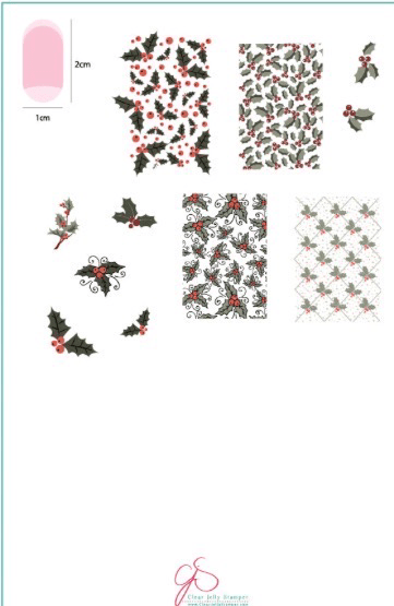 CJS-C-45 Holly Jolly - Ongles Elaine Lemay 