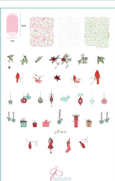 CJS-C-47 Mistletoe wishes - Ongles Elaine Lemay 