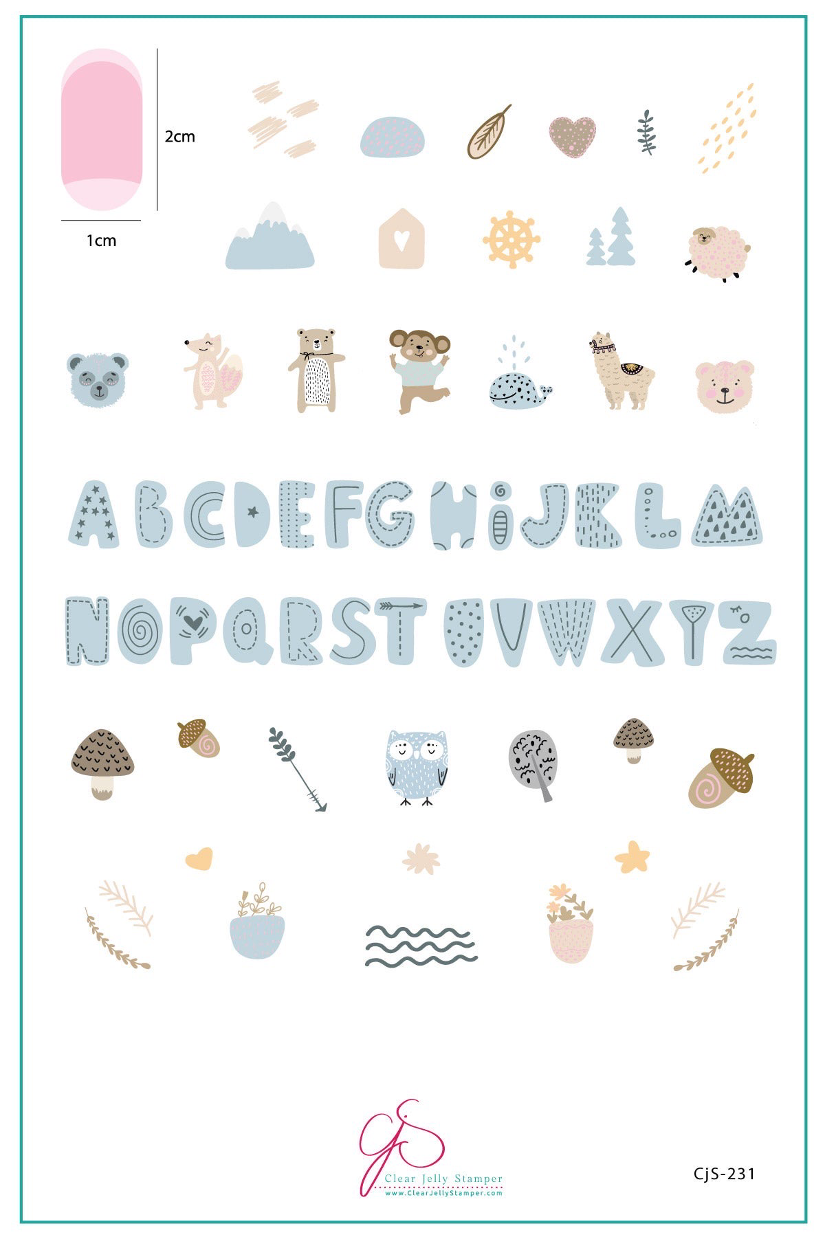 Alphabet bubble letter Forest CJS-231