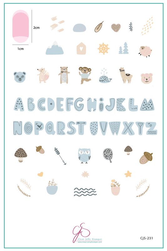 CJS-231 Alphabet bubble letter Forest