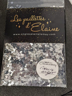 Cœurs argent - Ongles Elaine Lemay 
