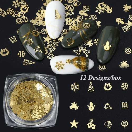 Bijoux de Noel or - Ongles Elaine Lemay