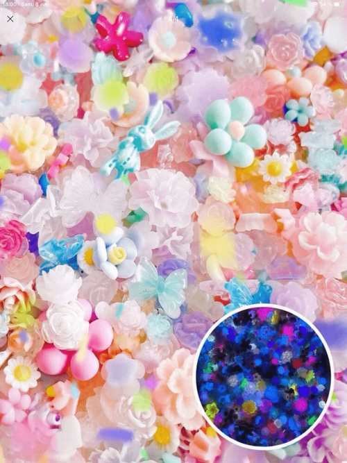 Boite mix bijoux 3D glow - Ongles Elaine Lemay