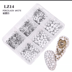 Boîtier bijoux 6 grandeurs porcelaine white - Ongles Elaine Lemay