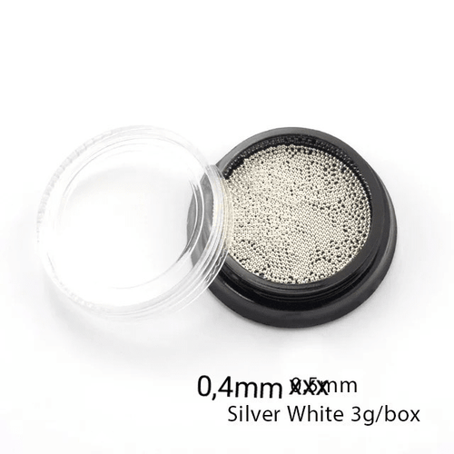 Caviar 0,4mm Argent - Ongles Elaine Lemay
