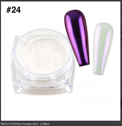 Chrome miroir 24 - Ongles Elaine Lemay