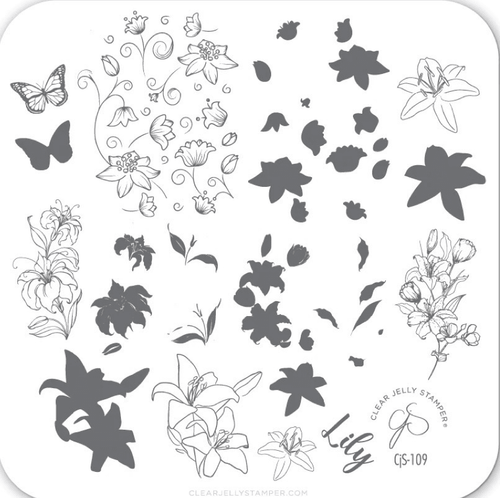 CJS-109 Lovely Lillies - Ongles Elaine Lemay