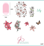 CJS-109 Lovely Lillies - Ongles Elaine Lemay