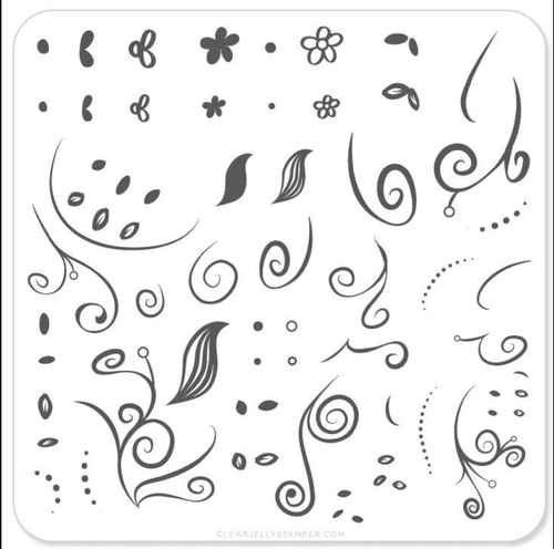 CJS-13 Floral Swirl 1 - Ongles Elaine Lemay