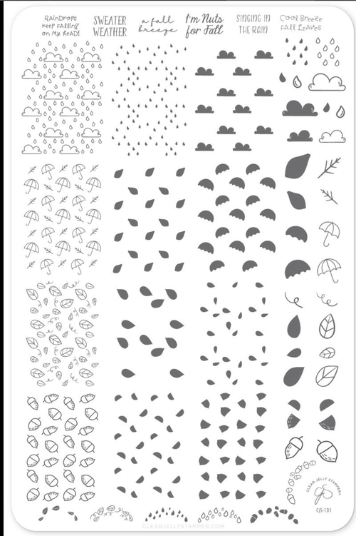 CJS-131 Fallpaper Singing in the Rain - Ongles Elaine Lemay