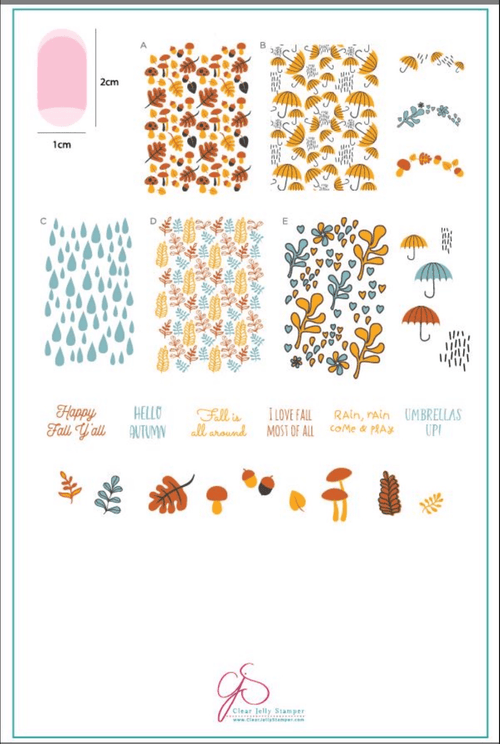 CJS-133 Fallpaper Happy Fall Y’All - Ongles Elaine Lemay