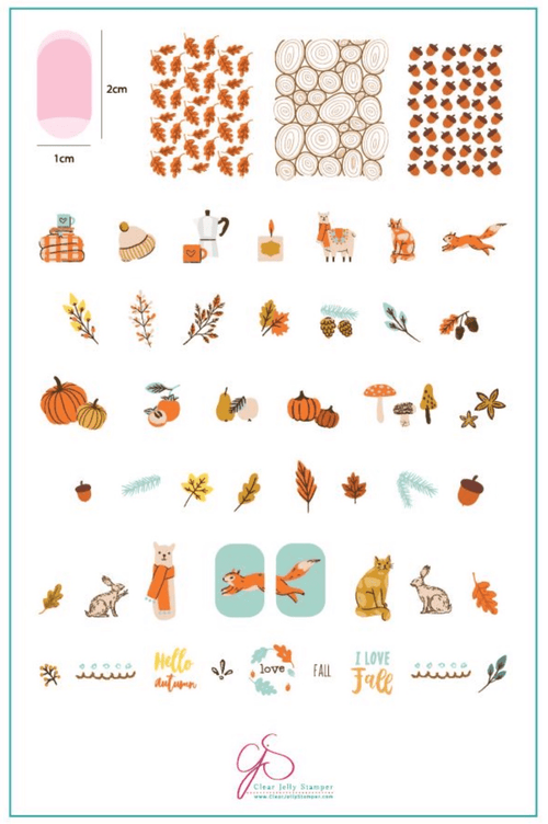 CJS-148 Autumn Acorns - Ongles Elaine Lemay