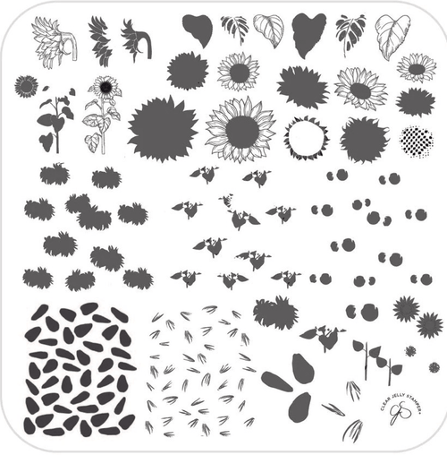 CJS-163 Sunflowers - Ongles Elaine Lemay