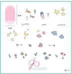 CJS-17 Mini Sea and Stars Doodle - Ongles Elaine Lemay
