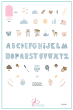 CJS-231 Alphabet bubble letter Forest - Ongles Elaine Lemay