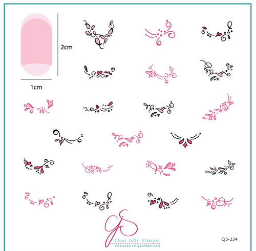CJS-234 Twirly Swirly French - Ongles Elaine Lemay
