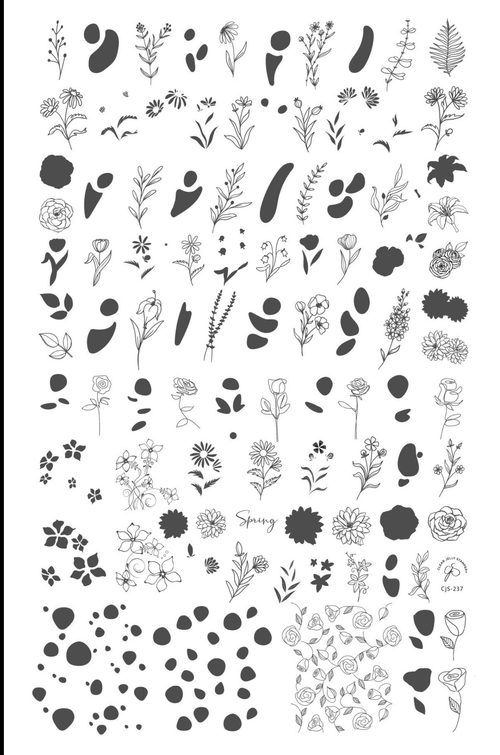 CJS-237 Field of Flowers - Ongles Elaine Lemay