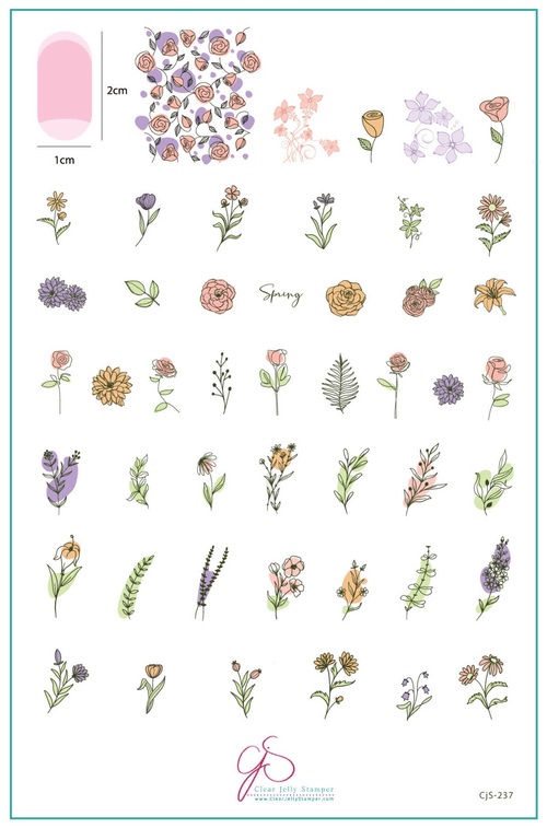 CJS-237 Field of Flowers - Ongles Elaine Lemay