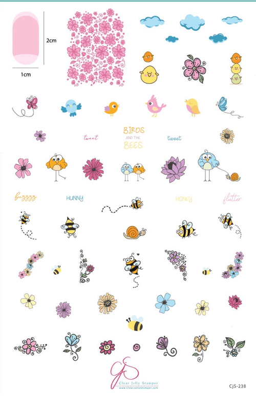 CJS-238 Birds and the bee’s - Ongles Elaine Lemay