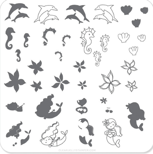 CJS-25 Mermaid doodle 2 - Ongles Elaine Lemay