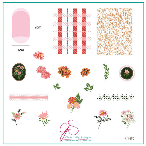 CJS-280 Floral Blossom 2 - Ongles Elaine Lemay