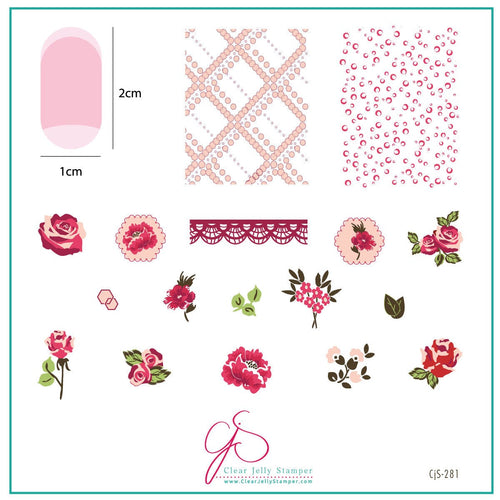 CJS-281 Floral Blossom 3 - Ongles Elaine Lemay