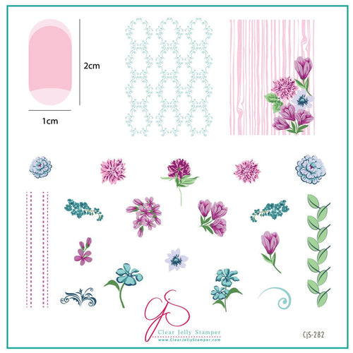 CJS-282 Floral Blossom 4 - Ongles Elaine Lemay
