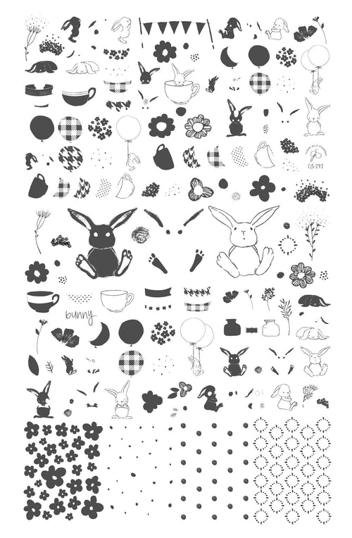 CJS-292 Sweet Spring Bunnies - Ongles Elaine Lemay