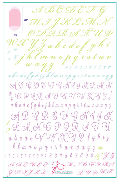 CJS-41 Alphabet Script - Ongles Elaine Lemay