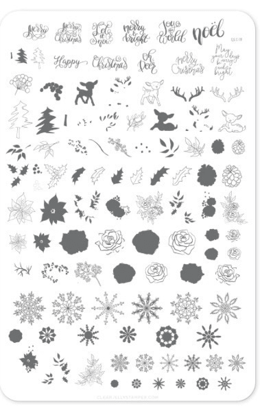 CJS-C-19 Merry Christmas my deer - Ongles Elaine Lemay