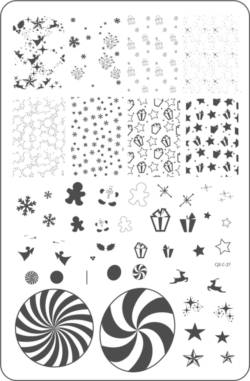 CJS-C-27 Pretty Paper Candied - Ongles Elaine Lemay