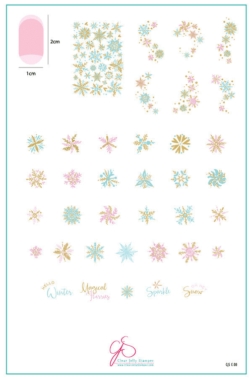 CJS-C-30 Painted Snowflakes - Ongles Elaine Lemay