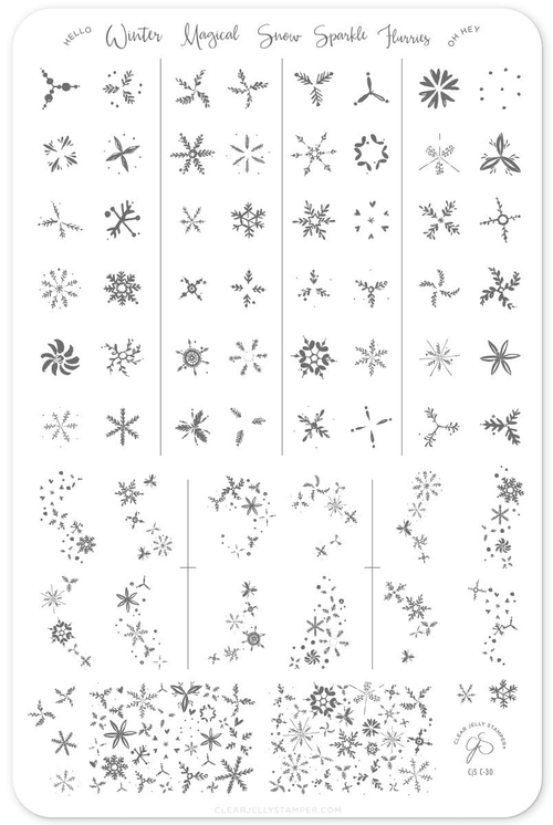 CJS-C-30 Painted Snowflakes - Ongles Elaine Lemay