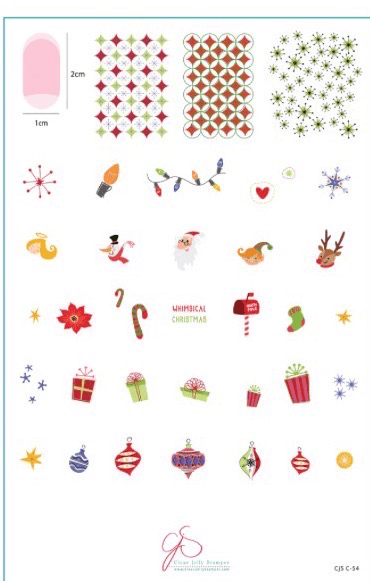 CJS-C-54 Whimsical Christmas - Ongles Elaine Lemay